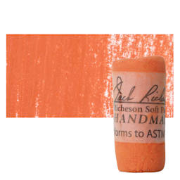 Richeson Soft Handrolled Pastel - Earth Orange EO17, pastel and swatch