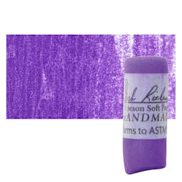 Richeson Soft Handrolled Pastel - Violet V13, pastel and swatch