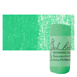 Richeson Soft Handrolled Pastel - Green G25, pastel and swatch