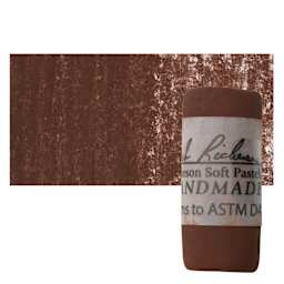Richeson Soft Handrolled Pastel - Earth Brown EB18, pastel and swatch