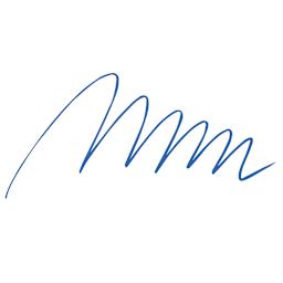 Tombow Fudenosuke Brush Pen - Blue, Hard Tip swatch