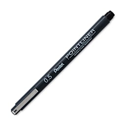 Pentel Arts Pointliner Pen - Black, 0.5 mm (cap on)