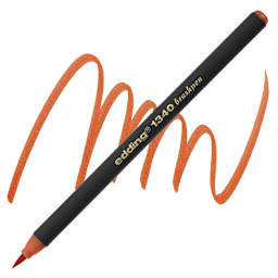 Edding Brush Pen - Tangerine pen and swatch