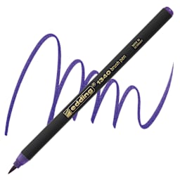Edding Brush Pen - Violet pen and swatch