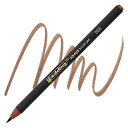 Edding Brush Pen - Brown pen and swatch