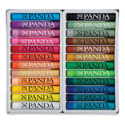 Talens Panda Oil Pastels - Assorted Colors, Set of 24, pastels shown inside of the packaging