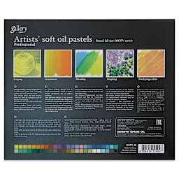 Mungyo Gallery Artists' Soft Oil Pastels - Set of 48 (back of packaging)
