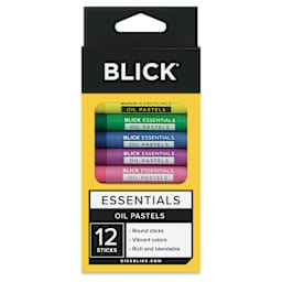 Blick Essentials Oil Pastel Sets - Set of 12, front of packaging