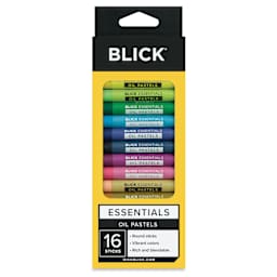 Blick Essentials Oil Pastel Sets - Set of 16, front of packaging