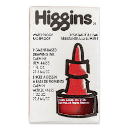 Higgins Drawing Ink - 1 oz, Carmine, front of the packaging