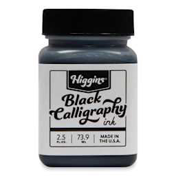Higgins Calligraphy Ink - 2.5 oz, Black, Waterproof, Pigment Based, front