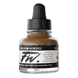 Daler-Rowney FW Acrylic Water-Resistant Artists Ink - 1 oz, Antelope Brown side