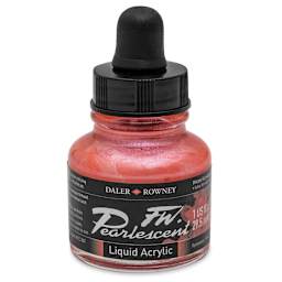 Daler-Rowney FW Acrylic Pearlescent Liquid Acrylic Artist's Ink - 1 oz, Volcano Red