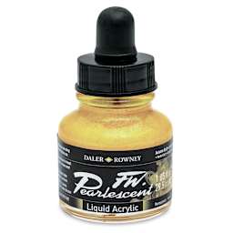 Daler-Rowney FW Acrylic Pearlescent Liquid Acrylic Artist's Ink - 1 oz, Autumn Gold
