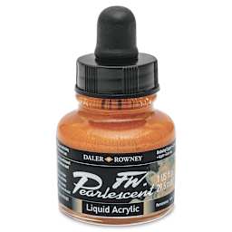 Daler-Rowney FW Acrylic Pearlescent Liquid Acrylic Artist's Ink - 1 oz, Birdwing Copper