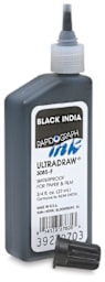 Koh-I-Noor Rapidograph Ultradraw Waterproof Ink - Angled view of opened bottle
