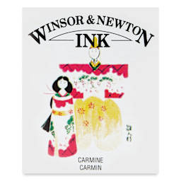 Winsor & Newton Drawing Ink - Carmine, 14 ml, front of packaging