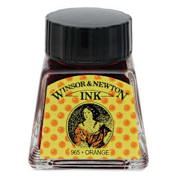 Winsor & Newton Drawing Ink - Orange, 14 ml bottle