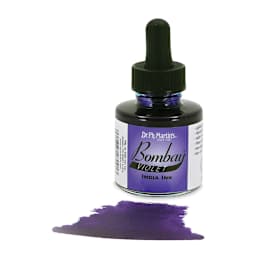 Dr. Ph. Martin's Bombay India Ink - 1 oz, Violet bottle with swatch