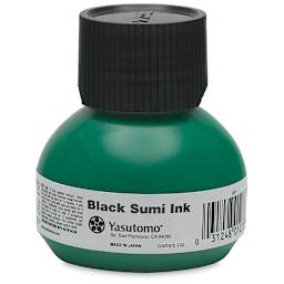 Yasutomo Waterproof Liquid Black Sumi Ink - 2 oz 