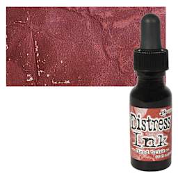 Ranger Distress Ink Pad Re-Inker - Fired Brick bottle and swatch