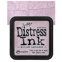 Ranger Distress Ink Pad - Milled Lavender pad and swatch