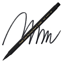 Pentel Color Pen - Black pen and swatch