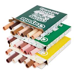 Crayola Colors of the World Markers - Classpack, Set of 240, sets laid out showing markers