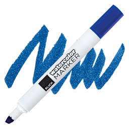 Blick Broadline Water-Based Marker - Blue marker and swatch