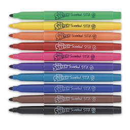 Mr. Sketch Stix Markers - Set of 10 scented markers shown horizontally