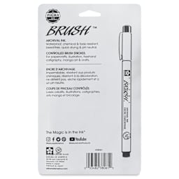Sakura Pigma Brush Marker - Set of 6, Assorted, back of packaging