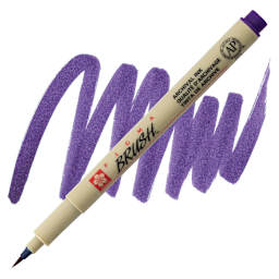 Sakura Pigma Brush Marker - Purple marker and swatch