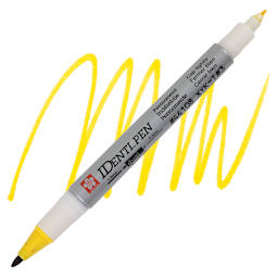 Sakura Identi-Pen Dual-Point Marking Pen - Yellow pen and swatch