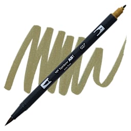 Tombow Dual Brush Pen - Dark Ochre pen and swatch