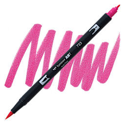 Tombow Dual Brush Pen - Rhodamine Red pen and swatch