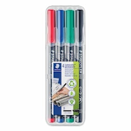 Staedtler Lumocolor Permanent Markers - Set of 4, Assorted, Broad