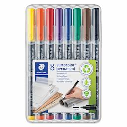 Staedtler Lumocolor Permanent Markers - Set of 8, Assorted, Medium