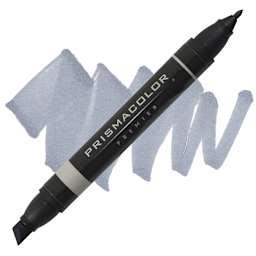 Prismacolor Premier Dual-Ended Art Marker - Cool Grey 60% (marker and swatch)