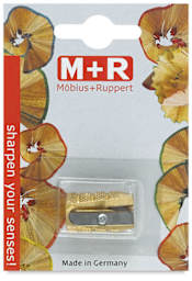 Mobius & Ruppert Grenade Brass Pencil Sharpener - Single Hole (Outside of Packaging)