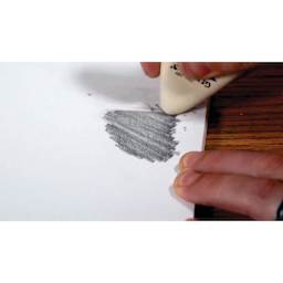 General's Tri-Tip Eraser, erasing pencil mark