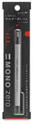 Tombow Mono Zero Refillable Eraser- Silver, Single, Round (in package)