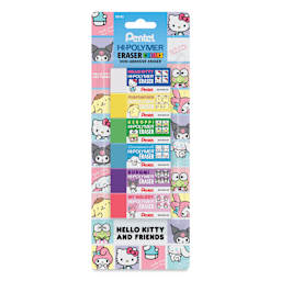 Pentel Hi-Polymer Erasers - Hello Kitty, Pkg of 6, front of packaging