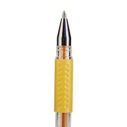 Kingart Studio Gel Pens - Set of 50, Glitter and Glitter Neon Colors, close-up of a single pen