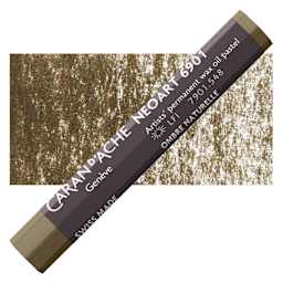 Caran d’Ache Neoart 6901 Pastel - Raw Umber, pastel and swatch