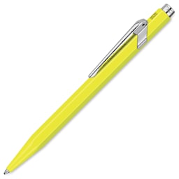 Caran d'Ache 849 Fluo Ballpoint Pen - Fluorescent Yellow, side view