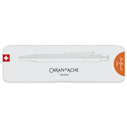 Caran d'Ache Colormat-X 849 Ballpoint Pen - Orange, front of case