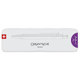 Caran d'Ache Colormat-X 849 Ballpoint Pen - Violet, case