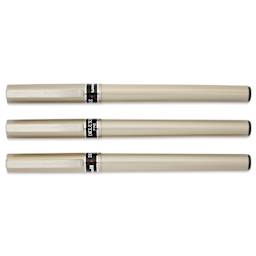 Uni-Ball Deluxe Rollerball Pens - Champagne, Fine Tip, 0.7 mm, Set of 3, cap on