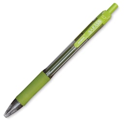 Zebra Sarasa Dry X20 Gel Retractable Pen Set - Single Green pen at angle