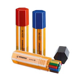 Stabilo Point 88 Fineliner Pens - Set of 20, Big Point Box, Assorted Colors